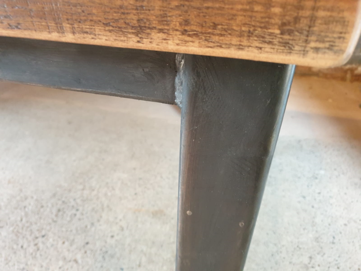 Industrial Style Metal Leg Rustic Table